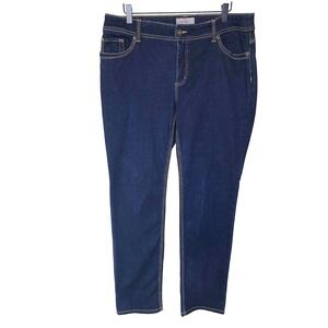 So‎ Slimming by Chicos Dark Wash Straight Leg Jeans Size 12